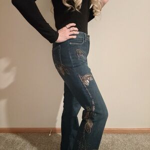 Coldwater Creek Dark Blue Embellished Jeans